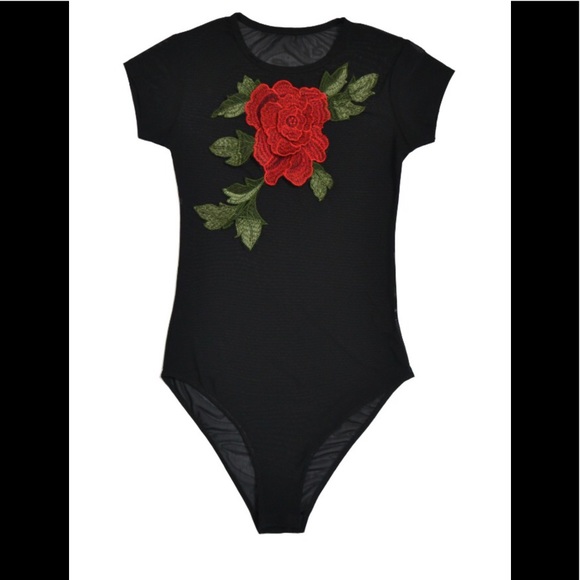 Ruby floral black mesh bodysuit brand new - Picture 3 of 6